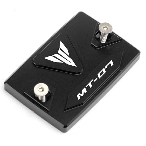 KOHLLS Bremsflüssigkeitsdeckel Motorrad Vorne Hinten Bremsflüssigkeit Reservoir Abdeckung Öl Einfülldeckel Reifen Ventil Kappe Für MT07 MT-07 MT 07 FZ07 2015-2020 2021 2022 2023(Black) von KOHLLS