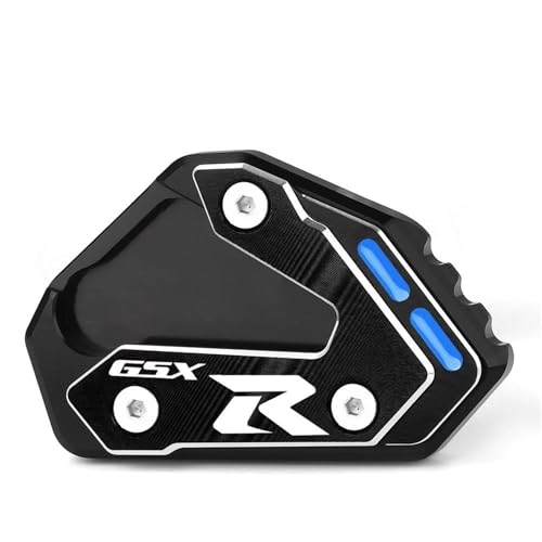 KOHLLS Ständer Pad Platte Motorradzubehör Für GSX-R 1000 1000R GSXR 750 GSX R 600 Aluminium-Ständerverlängerung Seitenständer-Vergrößerungsplattenpolster(Blackblue,GSXR) von KOHLLS