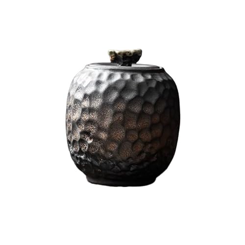 AOTPA Teedose Kreatives Teeglas aus grober Keramik, kleines Glas, Vorratsglas for den Haushalt, versiegeltes Teeglas, chinesisches Teeglas, Keramikglas Vorratsbehälter von KOHUS