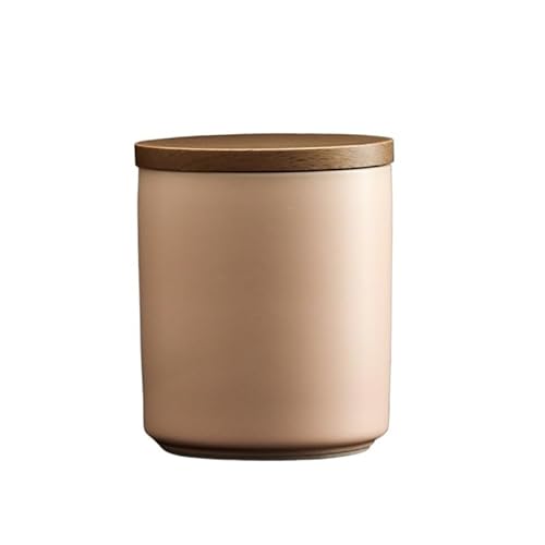 AOTPA Teedose Teedose mit Bambusdeckel, Keramik-Versiegelungsdose, kleine Größe, Pu'er, Schwarzer und Grüner Tee, Longjing Tragbares Glas Vorratsbehälter(B) von KOHUS
