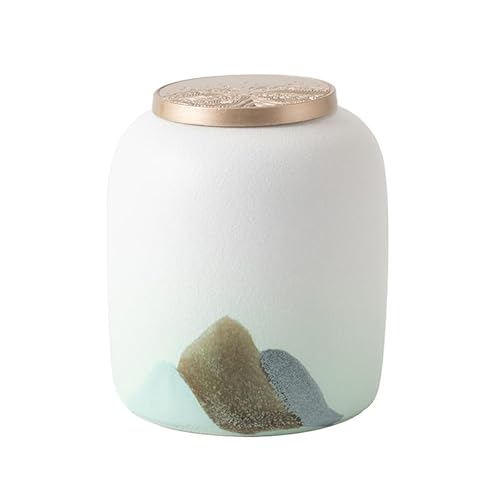 AOTPA Teedose Yuanshan Teeglas Keramikglas Kleines Longjing Rot-, Grün- und Weißtee-Verpackung Versiegeltes Duftpulverglas Vorratsbehälter von KOHUS