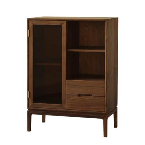 Anrichte Mit Massivholzhalterschrank Moderne Minimalistische Anrichte Wohnzimmer Weinschrank mit Schublade Geeignet für Zuhause, Schlafzimmer, Flur Buffetschrank(A) von KOHUS