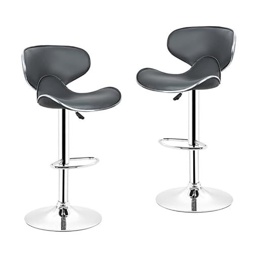 Barhocker 2 teile/satz lounge stühle barstühle PU leder barhocker verstellbare höhe dreht stühle hause schreibtisch hochstühle Barhocker Für Bar(D) von KOHUS