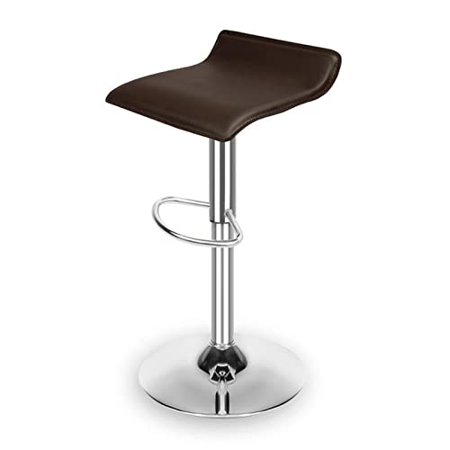 Barhocker Bar Hocker Einstellbare Lift Swivel Bar Hocker mit Chrombasis und Fußstütze Moderne Bar Küche Höhe Barhocker Barhocker Für Bar(Braun) von KOHUS