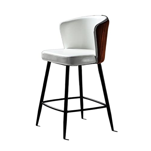 Barhocker Nordische mode PU Bar stuhl licht luxus weich zurück bar stuhl metall hochstuhl haus wohnzimmer esszimmer bürostuhl Barhocker Für Bar(A1 65cm) von KOHUS
