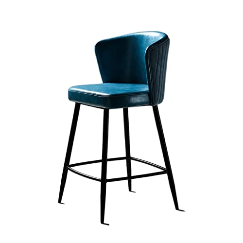 Barhocker Nordische mode PU Bar stuhl licht luxus weich zurück bar stuhl metall hochstuhl haus wohnzimmer esszimmer bürostuhl Barhocker Für Bar(A2 65cm) von KOHUS