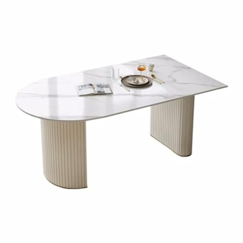 Esstisch, Insel, Esstisch, integrierter nordischer moderner Esstisch, rechteckiger Schiefertisch, Wohnzimmer, Küche, Esszimmertisch (M: 140 x 80 x 75 cm) von KOHUS
