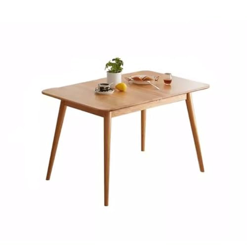 Esstisch aus Massivholz, langer einziehbarer Tisch, nordischer Stil, modern und minimalistisch, für Restaurant, Konferenztisch, Küchentisch (S: (100 – 140) x 80 x 75 cm von KOHUS