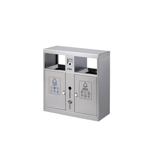 Freiluftopdünne Einkaufszentrum Gehen Klassifizierung Mülltonne im Freien Edelstahl Mülltonne landschaftlich schöne Gegend Müllbehälter von KOHUS