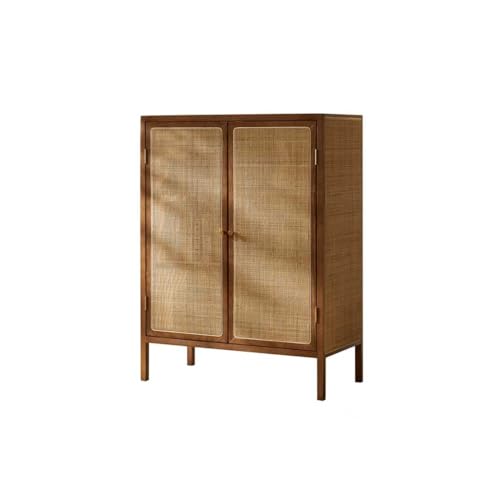 KOHUS Anrichte mit Aufbewahrungsschrank aus Rattan, modernes Holz-Sideboard, Eingangsbereich, Buffet von KOHUS
