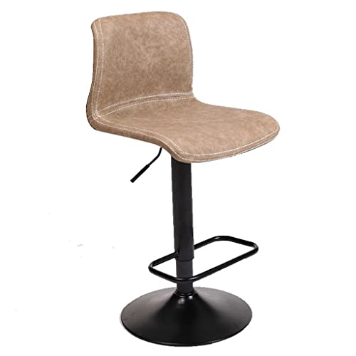 KOHUS Barhocker Barrewing Stuhl Barrewing Bar mit Bar Theke mit moderner Rückenlehne Küchenleiste Küchenstuhl Hebestuhl verstellbar Barhocker (Beige) von KOHUS
