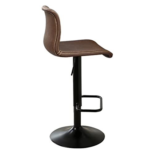 KOHUS Barhocker Barrewing Stuhl Barrewing Bar mit moderner Rückenlehne Küchenleiste Küchenstuhl Verstellbarer Anheben Barhocker (Braun) von KOHUS