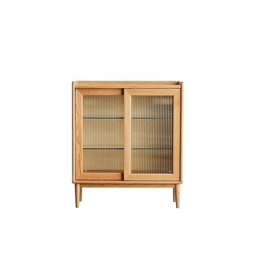 KOHUS Sideboard aus Massivholz, modern und einfach, kleine Wohnung, Zuhause, Küche, Aufbewahrungsschrank, Teeschrank aus Eiche, leicht, luxuriös, Buffet-Möbel von KOHUS