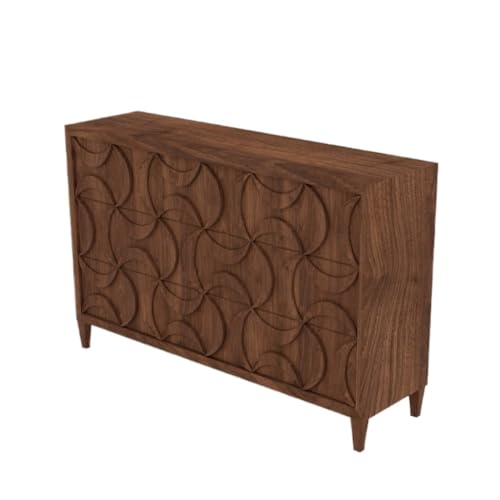 Kommode Mit Moderne Kommode Wohnzimmer dekorativer Schrank Holz Eingangsschrank geeignet für Esszimmer, Haus und Küche Büffetschrank(M:150 * 40 * 85CM) von KOHUS