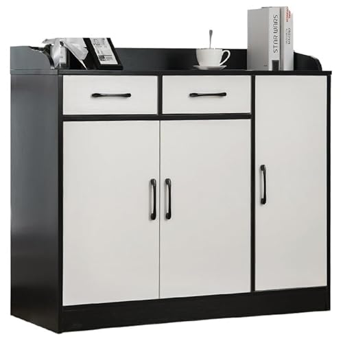 Kommode Mit Moderne einfache Kommode Einfache Aufbewahrungsschrank Wohnzimmer Aufbewahrungsschrank Schrank Esszimmer Seitenschrank Küchenschrank Buffetschrank(100 * 40 * 90cm) von KOHUS
