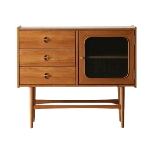 Kommode mit Holz Buffetschrank Kommode mit Schubladen Küchenschrank Feature-Schrank für Wohnzimmer, Esszimmer, Küche Buffetschrank von KOHUS