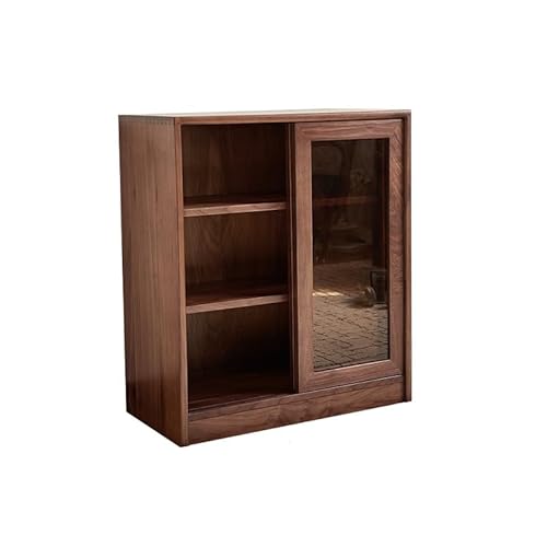 Kommode mit Holzgeschirrschrank Weinschrank Aufbewahrungsschrank Wohnzimmer Aufbewahrungsschrank Niedriges Bücherregal Ornamentenschrank Büffetschrank(B) von KOHUS