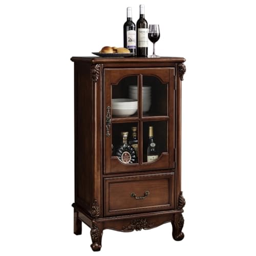 Kommode mit Massivholzhaus Kleiner Weinschrank Restaurant-Lager Kommode Glastürvitrine Geeignet für Eingang, Küche, Café Buffetschrank Kommode mit Massivholzhaus Kleiner Weinschrank Restaurant-Lager Kommode Glastürvitrine Geeignet für Eingang, Küche, Café Buffetschrank von KOHUS