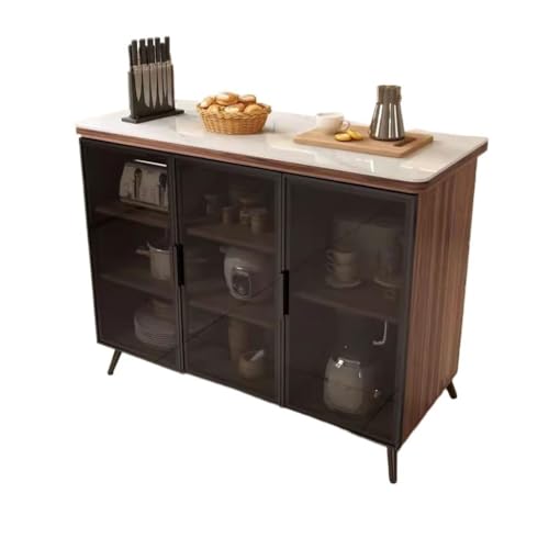 Kommode mit Modische Und Einfache Haushalt Schrank Küche Multifunktions Gemüse Schneidetisch Bedientisch Lagerung Schrank Buffetschrank(B) von KOHUS