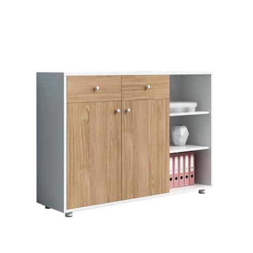 Kommode mit Sideboard Büromöbel Lowboard Aktenschrank Büro Teeschrank Aktenschrank Home Schrank mit Türen Buffetschrank von KOHUS
