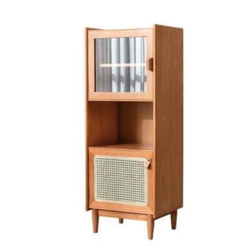 Kommode mit Wohnzimmer Vitrine Massivholz Kommode Moderner Aufbewahrungsschrank Geeignet für Küche Wohnzimmer Flur Büro Buffetschrank(A) von KOHUS