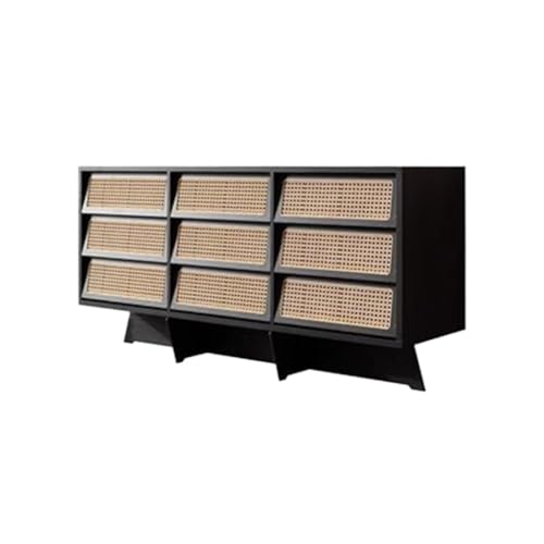 Kommode mit chinesischen Retro Kommode Schwarz Buffetschrank Küche Barschrank Restaurant Beistelltisch Geeignet für Cafés, Häuser, etc. Büffetschrank(A) von KOHUS