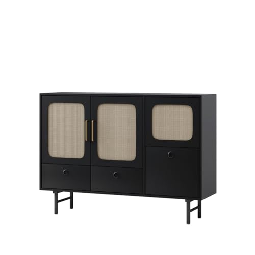 Kommode mit chinesischen Stil Holz Kommode Aufbewahrungsschrank mit Tür Küche Buffet Aufbewahrungsschrank Lebensmittel Aufbewahrungsschrank Buffetschrank(C) von KOHUS