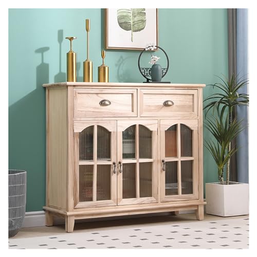 Kommode mit chinesischer Massivholz-Kommode für Wohnzimmerschrank, Büroabstellschrank, Badezimmeraufbewahrungsschrank Büffetschrank(B) von KOHUS