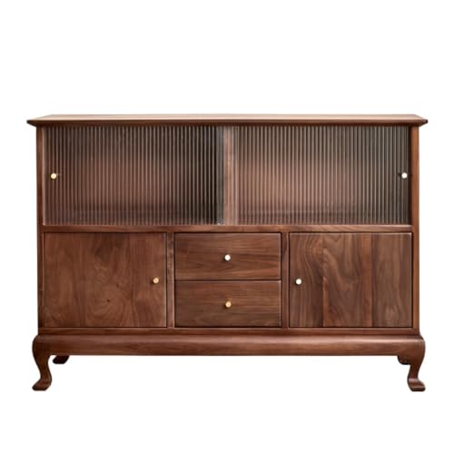 Kommode mit schwarzen Noten Massivholz Kommode Aufbewahrungsschrank mit Tür Multifunktionaler Retro Aufbewahrungsschrank Lebensmittelaufbewahrungsschrank Buffetschrank Kommode mit schwarzen Noten Massivholz Kommode Aufbewahrungsschrank mit Tür Multifunktionaler Retro Aufbewahrungsschrank Lebensmittelaufbewahrungsschrank Buffetschrank von KOHUS