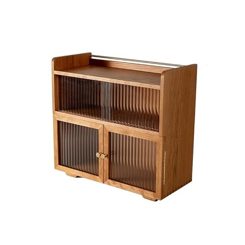 Sideboard Kommode mit Holz Küchengeschirrschrank Wohnzimmer- und Schlafzimmer-Desktop-Aufbewahrungsschrank Speiseteller Schüssel Wasserbecher Kaffeetasse Teeset Aufbewahrungsbox Buffetschrank(A) von KOHUS