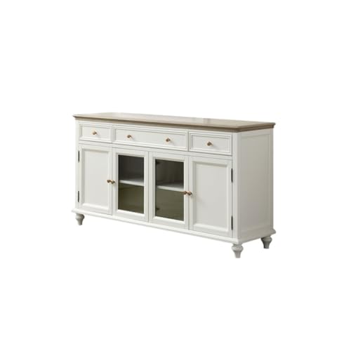 Sideboard Kommode mit weißem Massivholz Kommode mit Aufbewahrungsschrank, Buffetschrank, Küchenabstellschrank, Wohnzimmereingang Buffetschrank Sideboard Kommode mit weißem Massivholz Kommode mit Aufbewahrungsschrank, Buffetschrank, Küchenabstellschrank, Wohnzimmereingang Buffetschrank von KOHUS