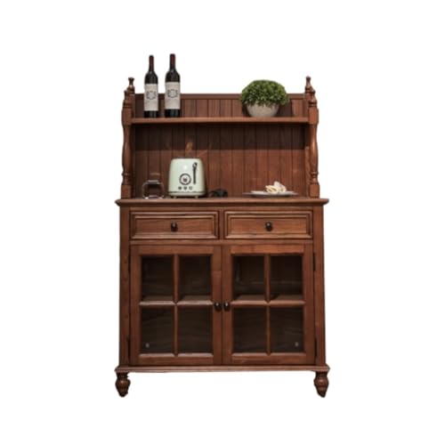 Sideboard mit Büffetschrank mit Aufbewahrungsschrank Küchenkommode Massivholz Kommode Wohnzimmerschrank Geeignet für Esszimmer, Wohnzimmer, etc. Büffetschrank(C) von KOHUS