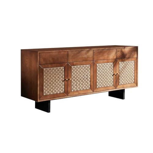 Sideboard mit Holzkommode Moderne Wohnzimmer Teeschrank Schrank Rattan Eingangsschrank TV-Schrank Buffetschrank Sideboard mit Holzkommode Moderne Wohnzimmer Teeschrank Schrank Rattan Eingangsschrank TV-Schrank Buffetschrank von KOHUS