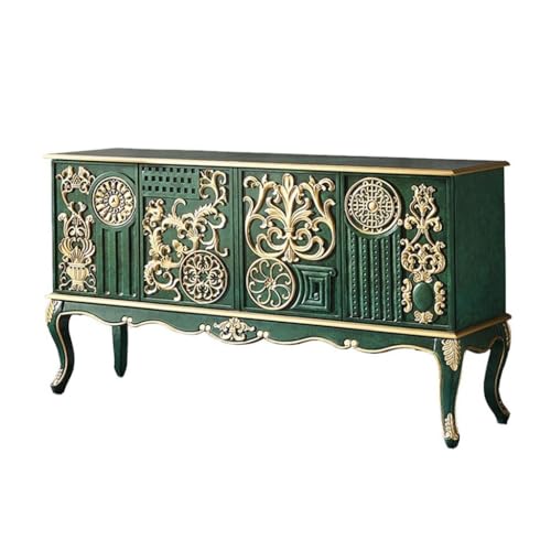 Sideboard mit skandinavischem Eingangsschrank Leichtes Luxusregal Holz Eingangsschrank Küchenschrank Esszimmerkommode Büffetschrank(M:170X40X91CM) von KOHUS