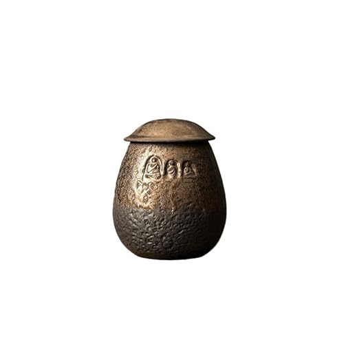 Teedose Retro Keramik Teedosen für Haushalt Pu'er versiegelten Dosen Auswerfen Teedosen Lagerdosen feuchtigkeitsdichte Teedosen vergoldete chinesische Keramikdosen Lagerbehälter(B) von KOHUS