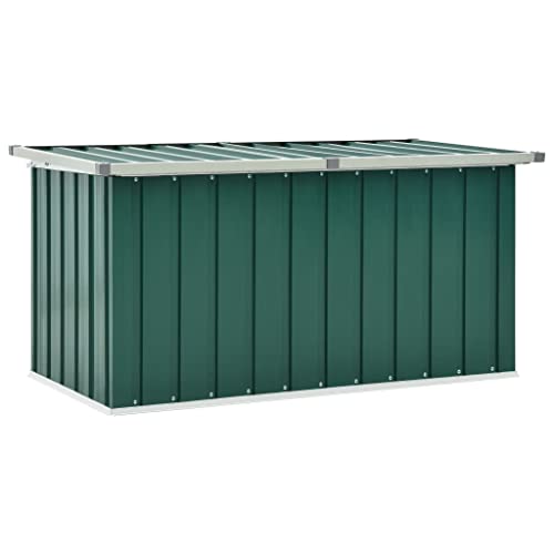 KOIECETA Gartenbox Auflagenbox Kissenbox Aufbewahrungsbox Truhe Box Gartenmöbel Gartenkasten Gartentruhe Werkzeugkasten (119 x 59 x 60 cm, Grün) von KOIECETA