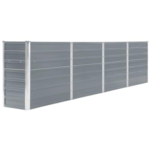 KOIECETA Hochbeet Pflanzkübel Blumenkasten Garten Pflanzkasten Terrassen Gemüsebeet Gartenbeet Pflanzbeet 320 x 40 x 77 cm Verzinkter Stahl Grau KOIECETA Hochbeet Pflanzkübel Blumenkasten Garten Pflanzkasten Terrassen Gemüsebeet Gartenbeet Pflanzbeet 320 x 40 x 77 cm Verzinkter Stahl Grau von KOIECETA