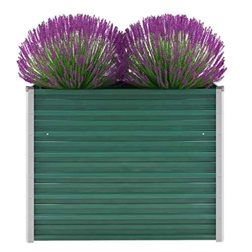 KOIECETA Hochbeet Pflanzkübel Blumenkasten Garten Pflanzkasten Terrassen Gemüsebeet Gartenbeet Pflanzbeet Verzinkter Stahl 100x40x77 cm Grün KOIECETA Hochbeet Pflanzkübel Blumenkasten Garten Pflanzkasten Terrassen Gemüsebeet Gartenbeet Pflanzbeet Verzinkter Stahl 100x40x77 cm Grün von KOIECETA