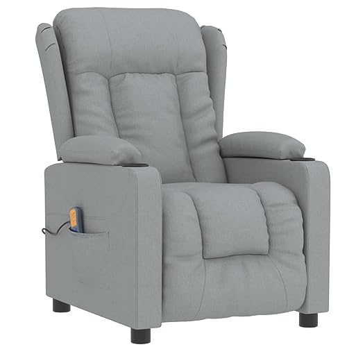 KOIECETA Massagesessel Verstellbar Sessel mit Heizung Relaxsessel mit Liegefunktion Vibrationsfunktion Fernsehsessel Liegesessel Hellgrau Stoff KOIECETA Massagesessel Verstellbar Sessel mit Heizung Relaxsessel mit Liegefunktion Vibrationsfunktion Fernsehsessel Liegesessel Hellgrau Stoff von KOIECETA