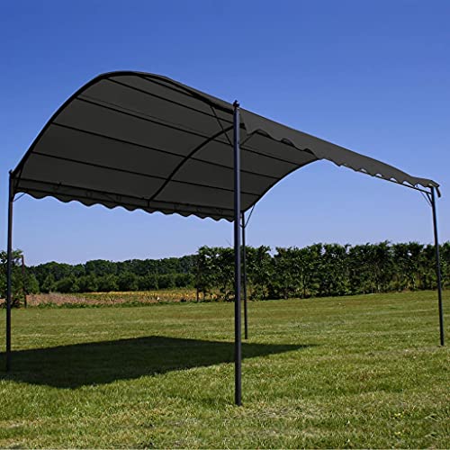 KOIECETA Pavillon Gartenpavillon Überdachung Partyzelt Pergola Vordach Garten Terrasse Terrassenpavillon Sonnenschutz Gartenzelt 4x3x2,6m Anthrazit von KOIECETA