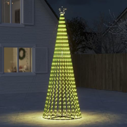 KOIECETA Weihnachtsbaum Beleuchtet Christbaum Tannenbaum Kegelform Beleuchtungsmodi Weihnachtsbeleuchtung Weihnachtsdeko 688 LEDs Warmweiß 300 cm von KOIECETA