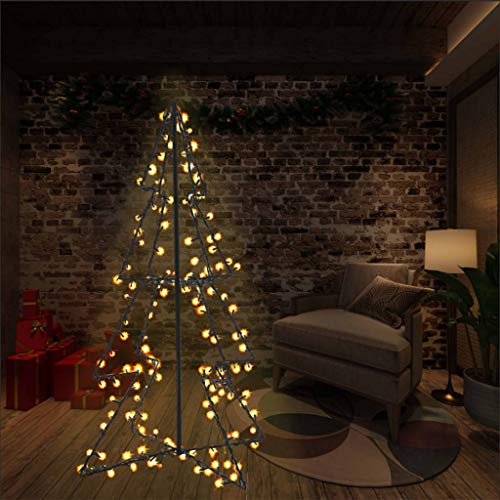 KOIECETA Weihnachtsbaum in Kegelform 160 LEDs Indoor & Outdoor 78x120 cm KOIECETA Weihnachtsbaum in Kegelform 160 LEDs Indoor & Outdoor 78x120 cm von KOIECETA