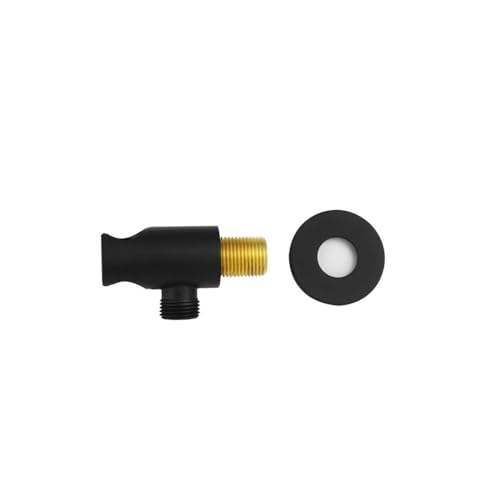 Duschkopfhalter, Duschkopfhalter Messing Mehrfarbig Rund Quadratisch for Dusche Standard G1/2 Badezimmerzubehör(Grey Round a)(Black Round a) von KOINEN