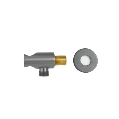 Duschkopfhalter, Duschkopfhalter Messing Mehrfarbig Rund Quadratisch for Dusche Standard G1/2 Badezimmerzubehör(Grey Round a)(Grey Round a) von KOINEN