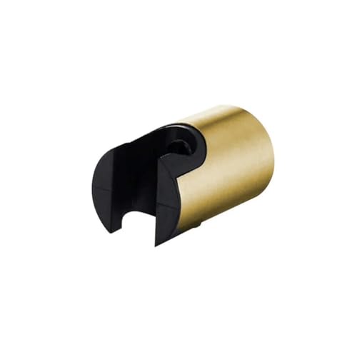 Duschkopfhalter, Edelstahl-ABS-Toiletten-Duschbrausenhalter 56 x 31 mm Gold & Schwarz (Schwarz)(Gold 1) von KOINEN