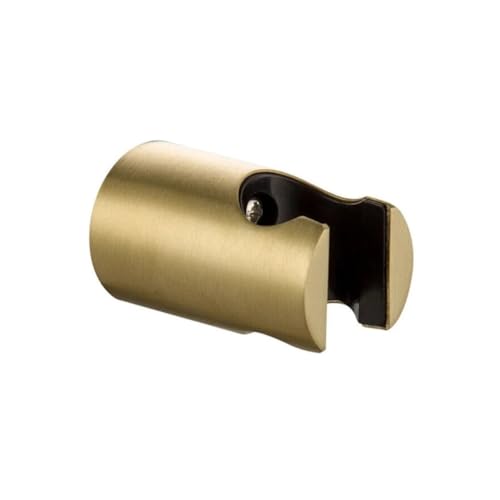 Duschkopfhalter, Edelstahl-ABS-Toiletten-Duschbrausenhalter 56 x 31 mm Gold & Schwarz (Schwarz)(Gold 2) von KOINEN