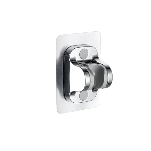 Duschkopfhalter, universell verstellbarer Duschhalter, mehrfarbig, selbstklebend, stanzfrei, Wandhalterung (Chrom)(Chrome) von KOINEN