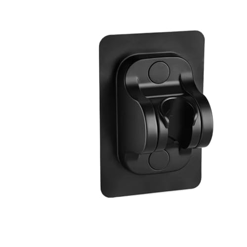 Duschkopfhalter, universeller Duschkopfhalter, verstellbare Wandhalterung, keine Bohrhalterung, ABS, mehrfarbig (grau)(Black) von KOINEN