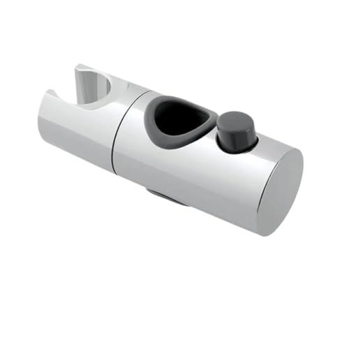 Duschkopfhalter, verstellbarer Duschstangenhalter ABS Silber 19–25 mm Lochgröße Universelle Badezimmerhalterung(22 mm)(25mm) von KOINEN