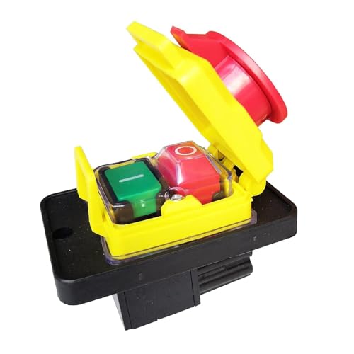 KOINEN Druckschalter Ein Aus, Ein/Aus-Taste, CK5 CK-5 250V T85 10(8) A 4-poliger elektromagnetischer Druckknopfschalter Stop Start On Off Notstop-Druckknopfschalter für Elektrowerkzeug von KOINEN